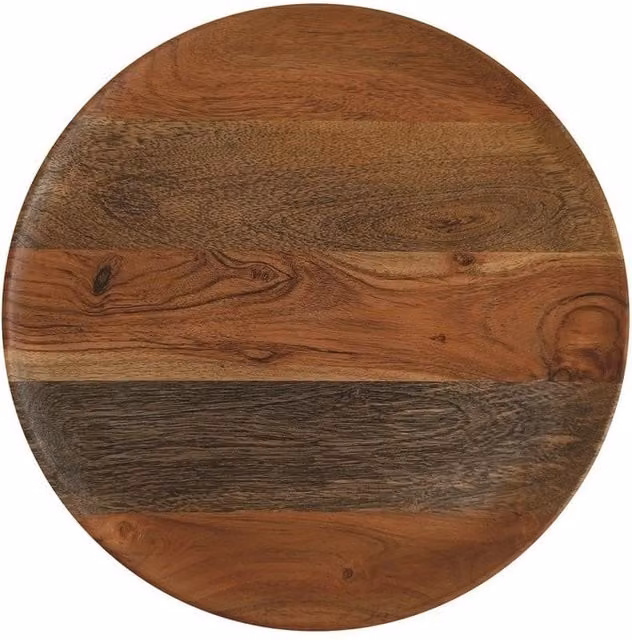 Minster Solid Wood Serving Plate in Brown, W: 28 cm, D: 28 cm, H: 2 cm