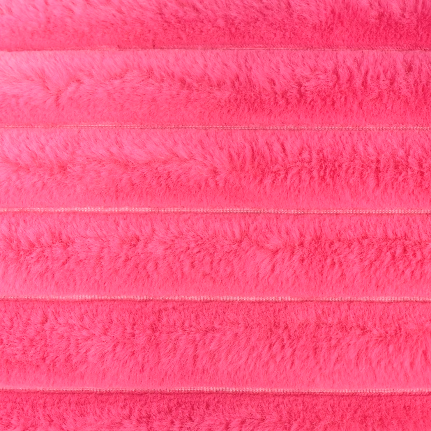 OHS Ribbed Faux Fur Bolster Cushion in Pink, W/D/H: 125 x 45 x 45 cm – 5
