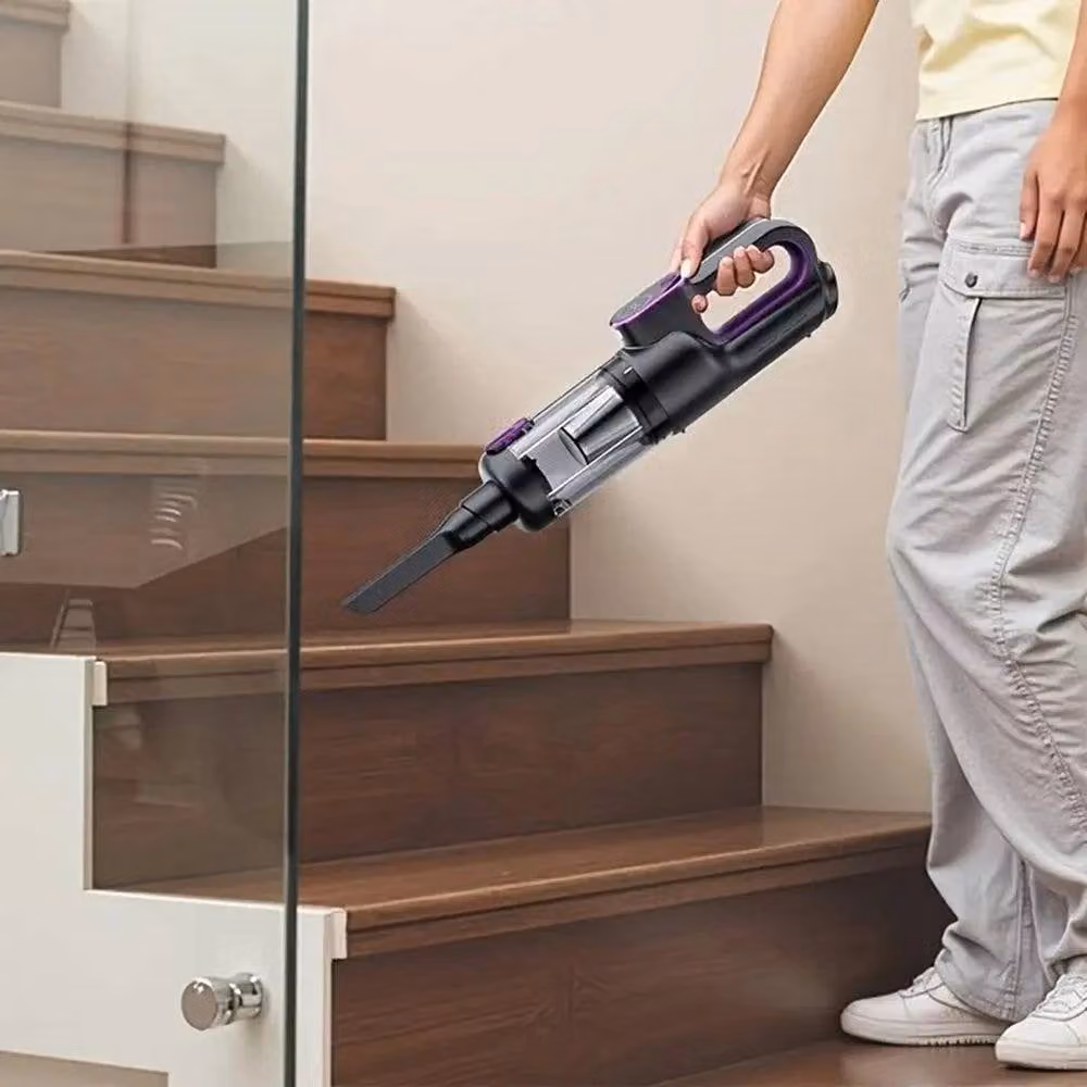 VOGREX Cordless Handheld Stick Vacuum Cleaner with HEPA Filter and LED Headlight for Pet Hair, Black – 5
