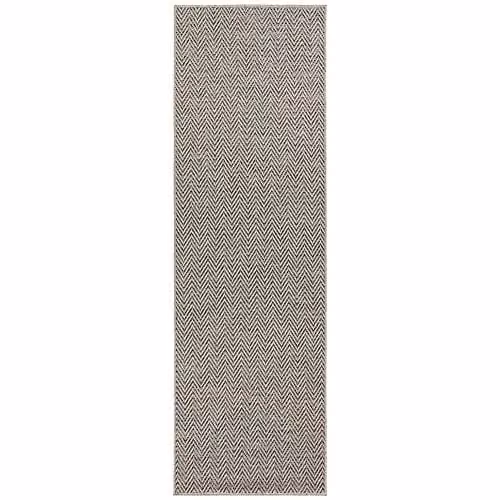 BT Carpet Nature Runner Indoor and Outdoor Non-Slip Flat Weave Grey Anthracite, W: 80 cm, L: 250 cm – 1