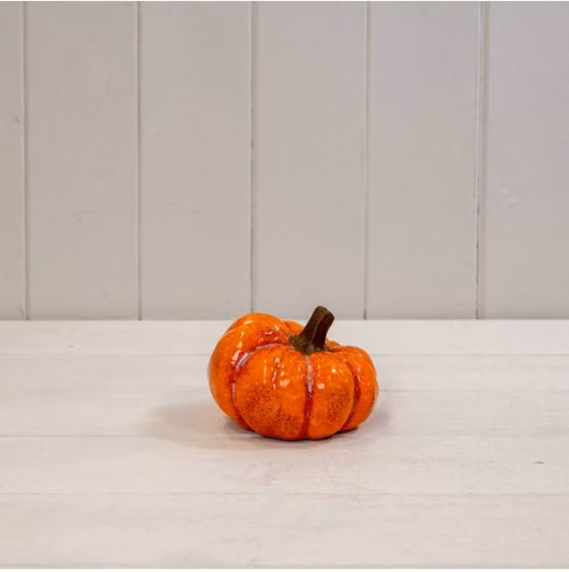 KDMD Vintage Style Ceramic Pumpkin in Orange