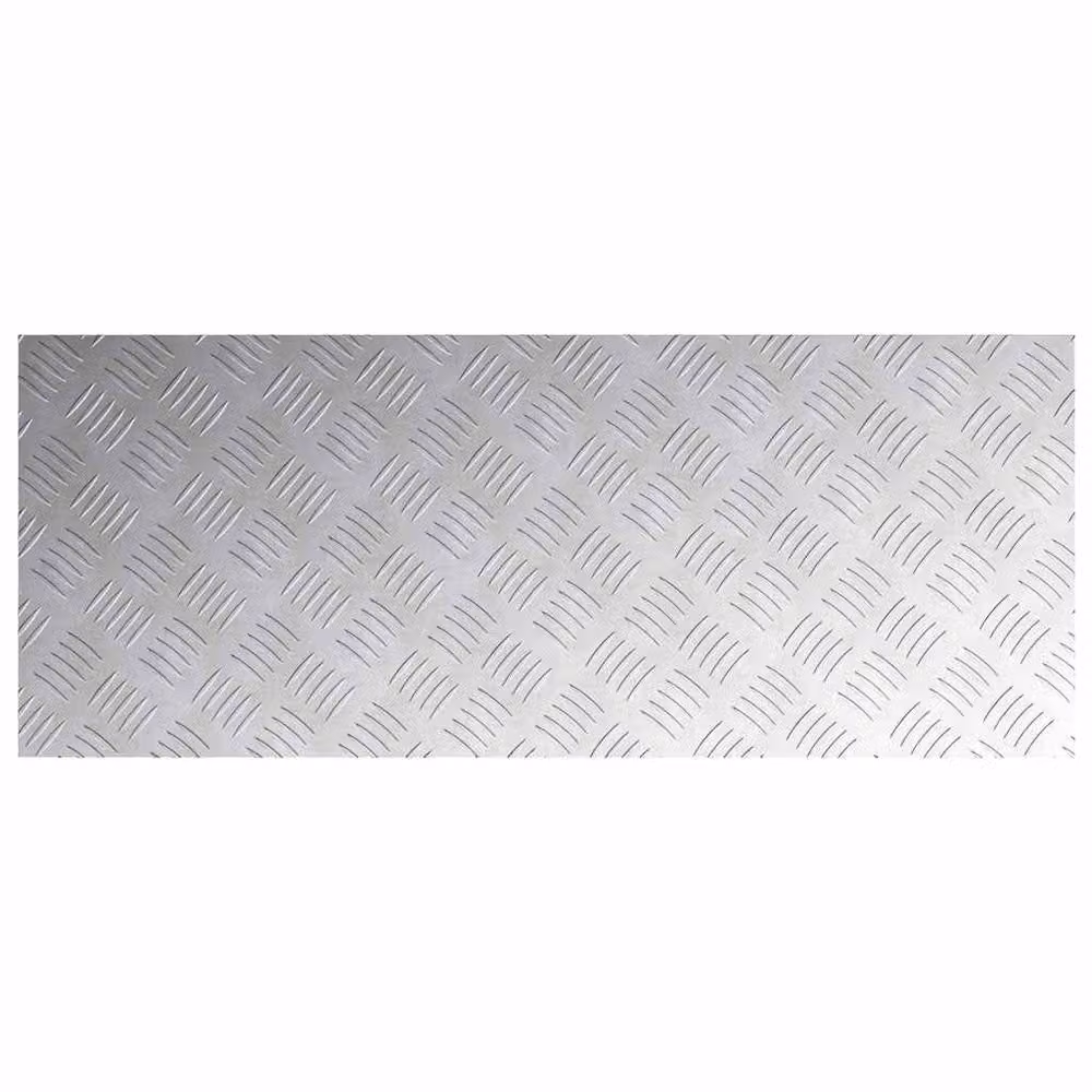 Berkfield Home Modern Non-Slip Aluminium Checker Plates, Grey, 2 Pack, W: 100 cm, D: 40 cm – 2