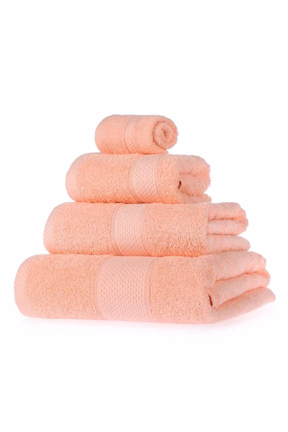 Homescapes Fluffy Pink Turkish Cotton Bath Towel Set for Adults