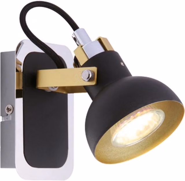 CGC Lighting SAFF Modern Metal Wall and Ceiling Dome Light in Black