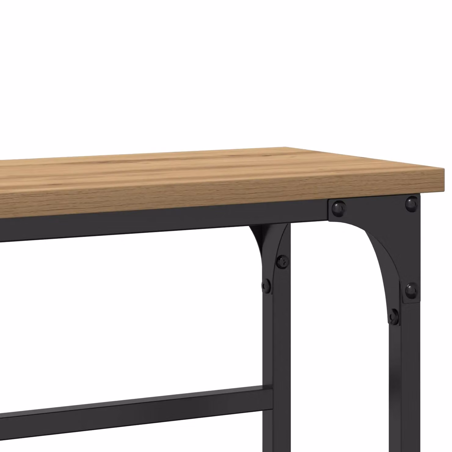 Berkfield Home Artisan Oak Console Table in Brown, W/D/H: 75 x 19.5 x 90 cm – 3