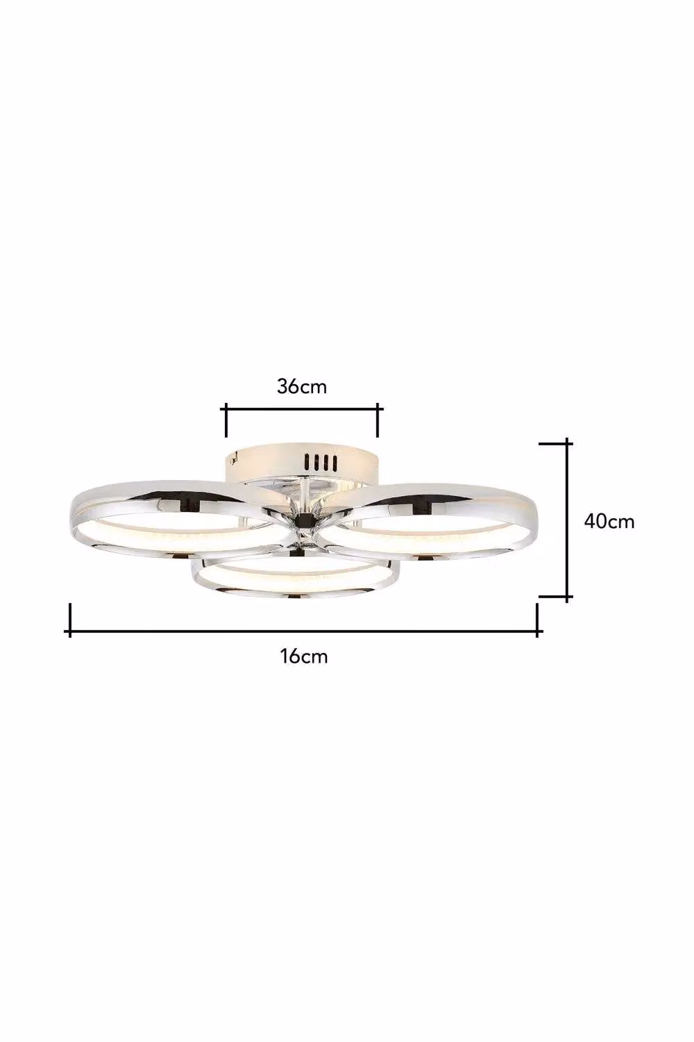 BHS Lighting Lena Modern LED Ring Flush Ceiling Light in Silver – 2