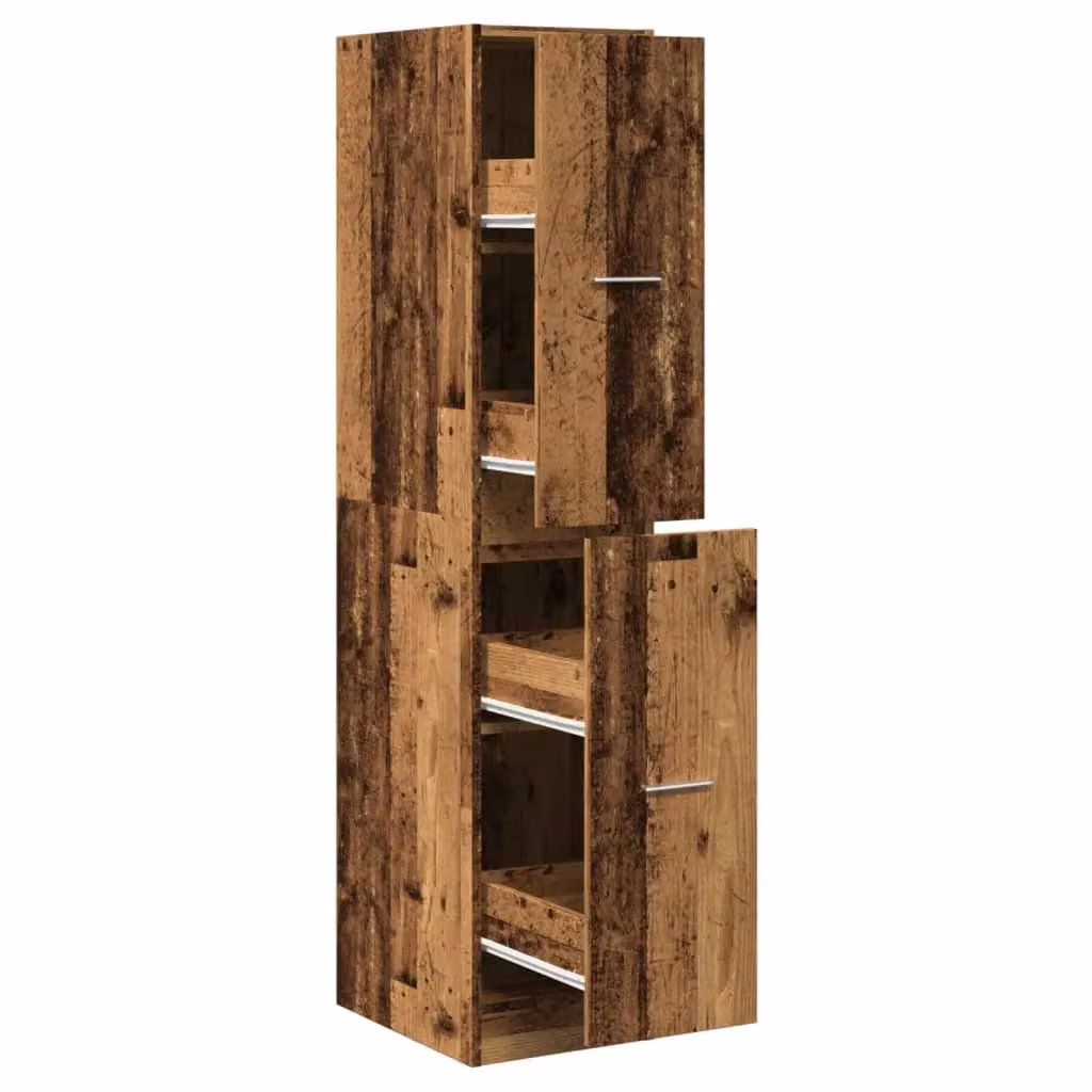 Berkfield Home Apothecary Cabinet in Brown Old Wood, W/D/H: 30 x 41 x 144.5 cm – 2