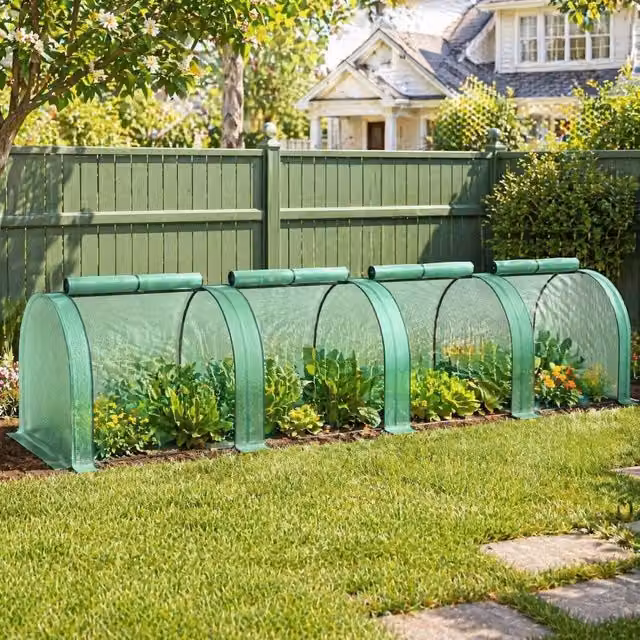 STILVORA Mini Greenhouse with Zipped Roll-Up Doors in Green, W/D/H: 100 x 80 x 100 cm
