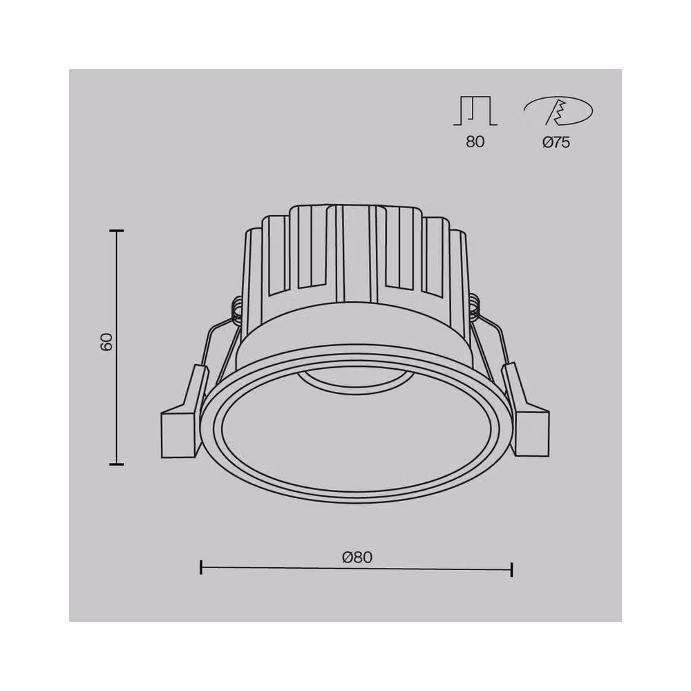 Netlighting Round Recessed LED Downlight in Gold/Brass, 3000K Warm White, 870lm – 2