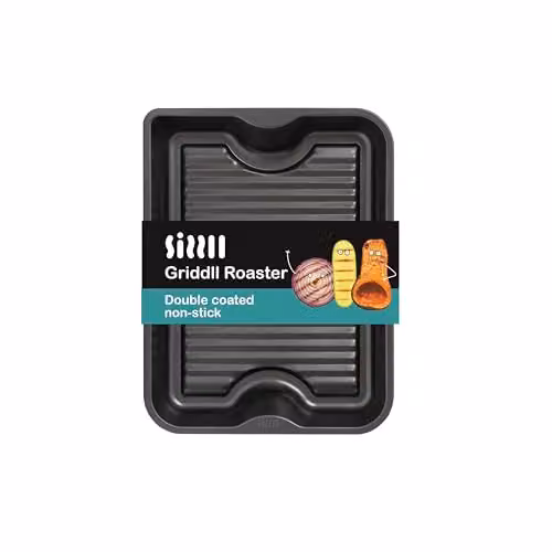 Wham SIZZLL Non-Stick Rectangular Roasting Dish, Grey, 39 cm – 7