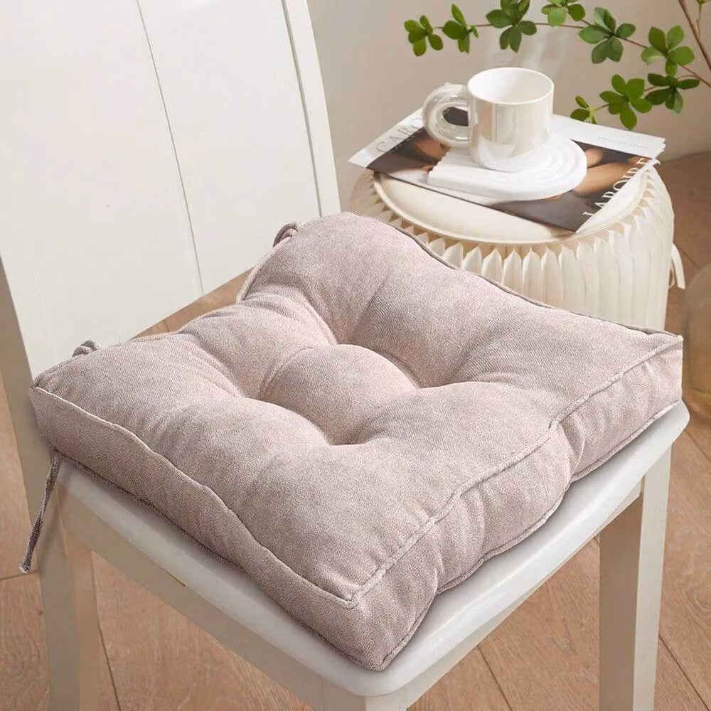 Kelvenix Light Tie On Pillow Seat Pad in Light Pink, W: 100 cm x L: 190 cm, 10 cm Thick – 3