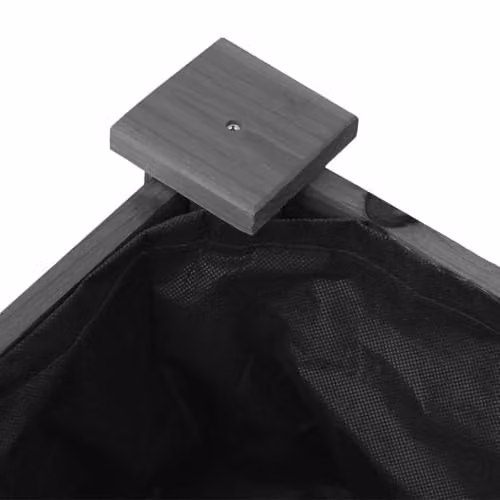 vidaXL Wheeled Planter with Liner in Grey Solid Wood, W: 118 cm, D: 59 cm, H: 80 cm – 4