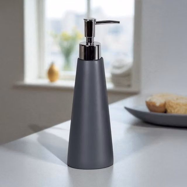 Showerdrape Alto Grey Resin Liquid Soap Dispenser – 1