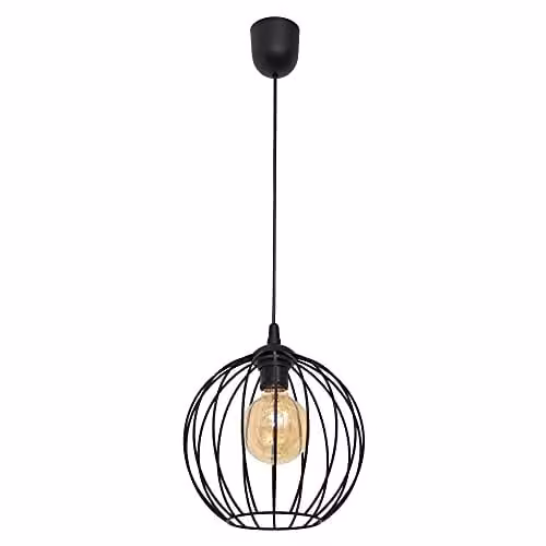 Netlighting Mercure Wire Frame Pendant Ceiling Light Black, Diameter: 24 cm – 1