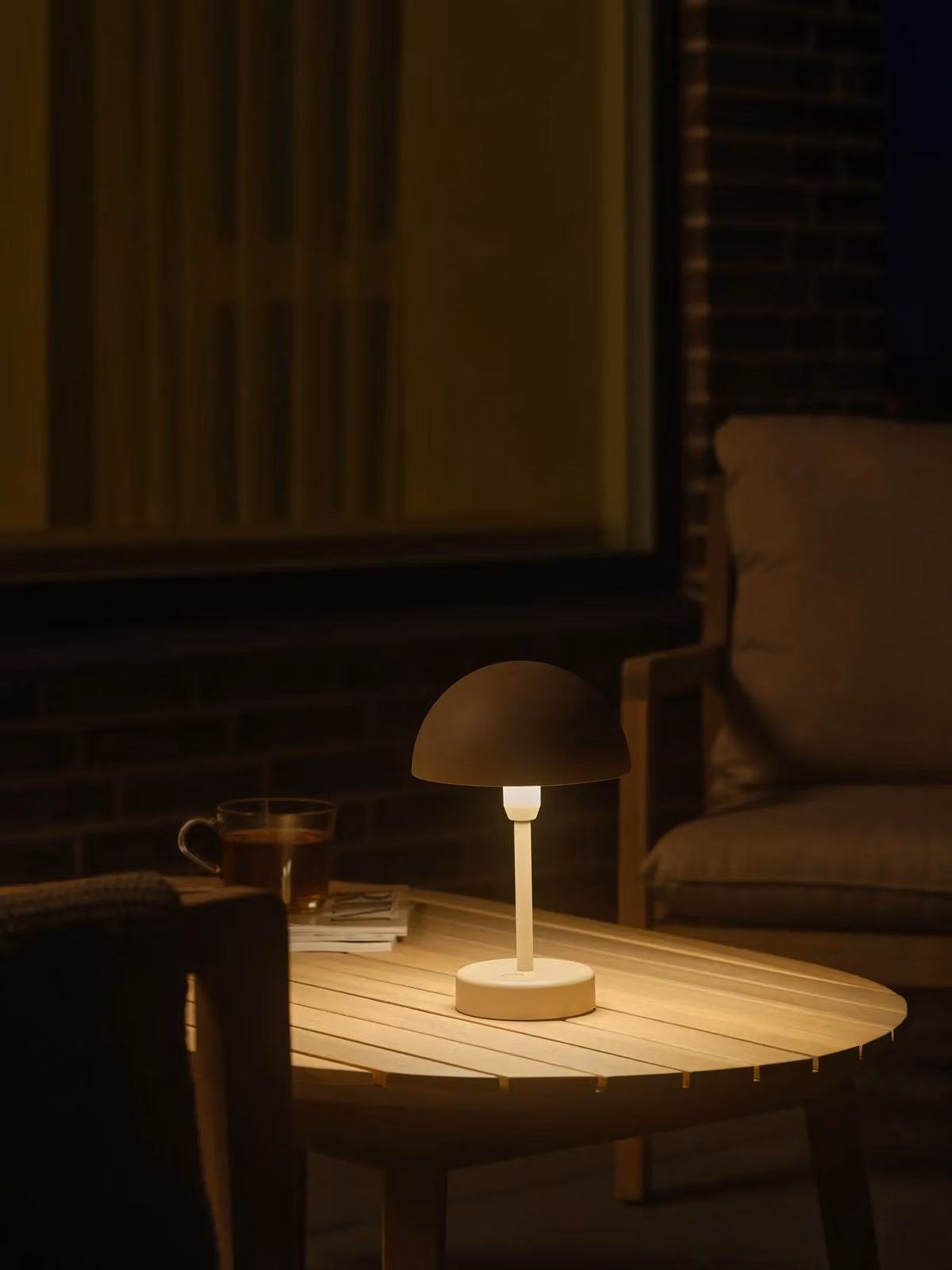 Nordlux Ellen Rechargeable LED Portable Outdoor Table Lamp, Beige, IP44 – 3