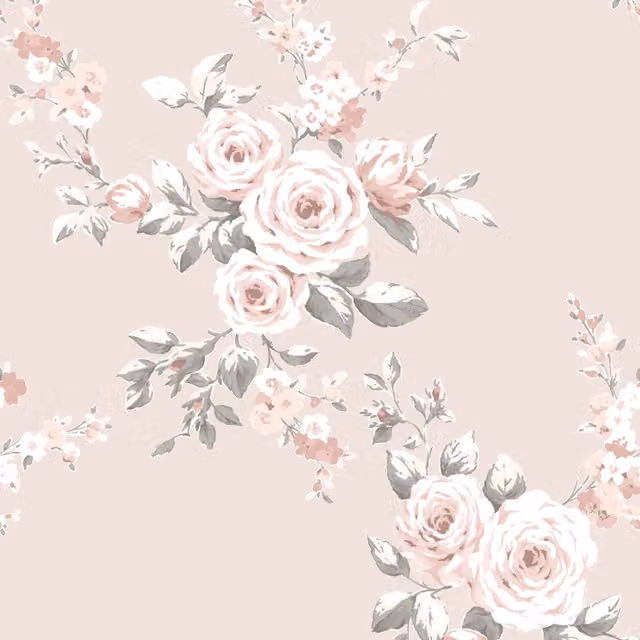 Catherine Lansfield Designer Canterbury Floral Botanical Wallpaper in Pink, White and Grey