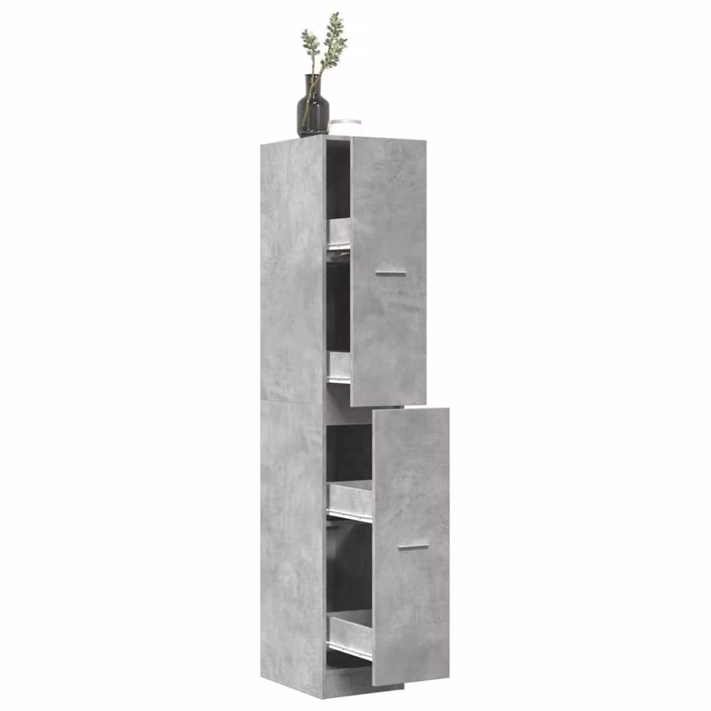Berkfield Home Elegant Apothecary Cabinet in Concrete Grey, W/D/H: 30 x 41 x 174.5 cm – 2