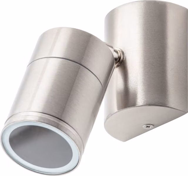 Litecraft Irela Adjustable Outdoor Wall Light in Stainless Steel Grey/Silver