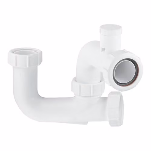 McAlpine L10V 75mm Water Seal Anti-Syphon Silentrap Bath Trap with 1.5 inch Multifit Outlet, White