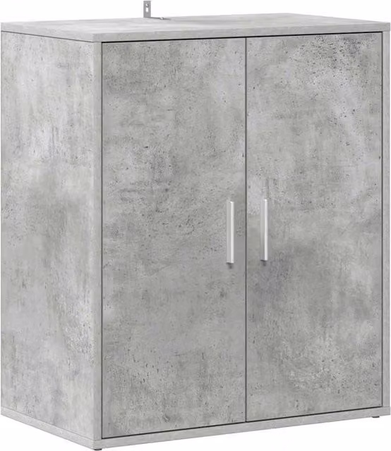 Berkfield Home Industrial Shoe Cabinet in Concrete Grey, W/D/H: 60 x 35 x 70 cm