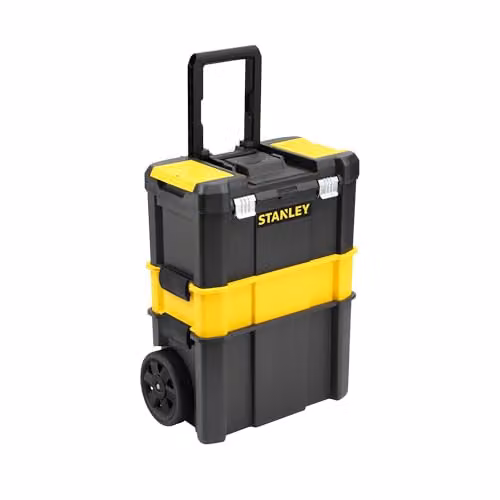 Stanley Stackable Rolling Workshop Toolbox with Inserts, Black