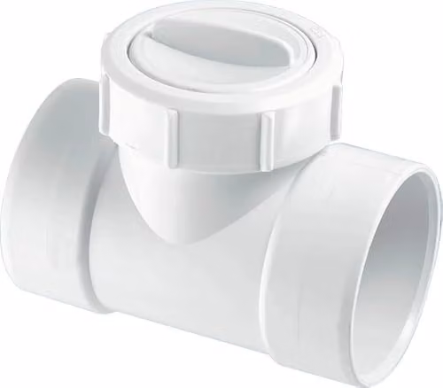 McAlpine 50mm 2" White Solvent Weld In-Line Horizontal Non-Return Valve