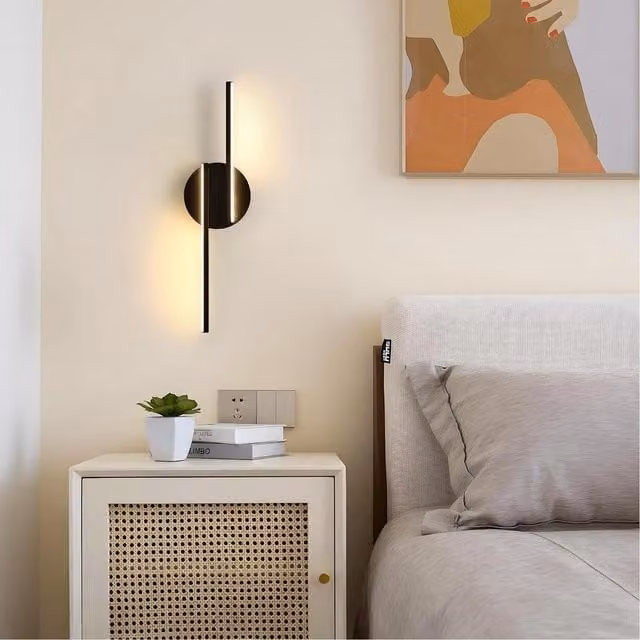 COMELY Black LED Indoor Wall Lights with Warm White 3000K Multi-Tube Design