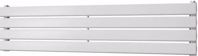 UK Radiators Typhoon Axis White Horizontal Designer Single Panel Steel Radiator W: 120 cm, H: 27.2 cm – 1