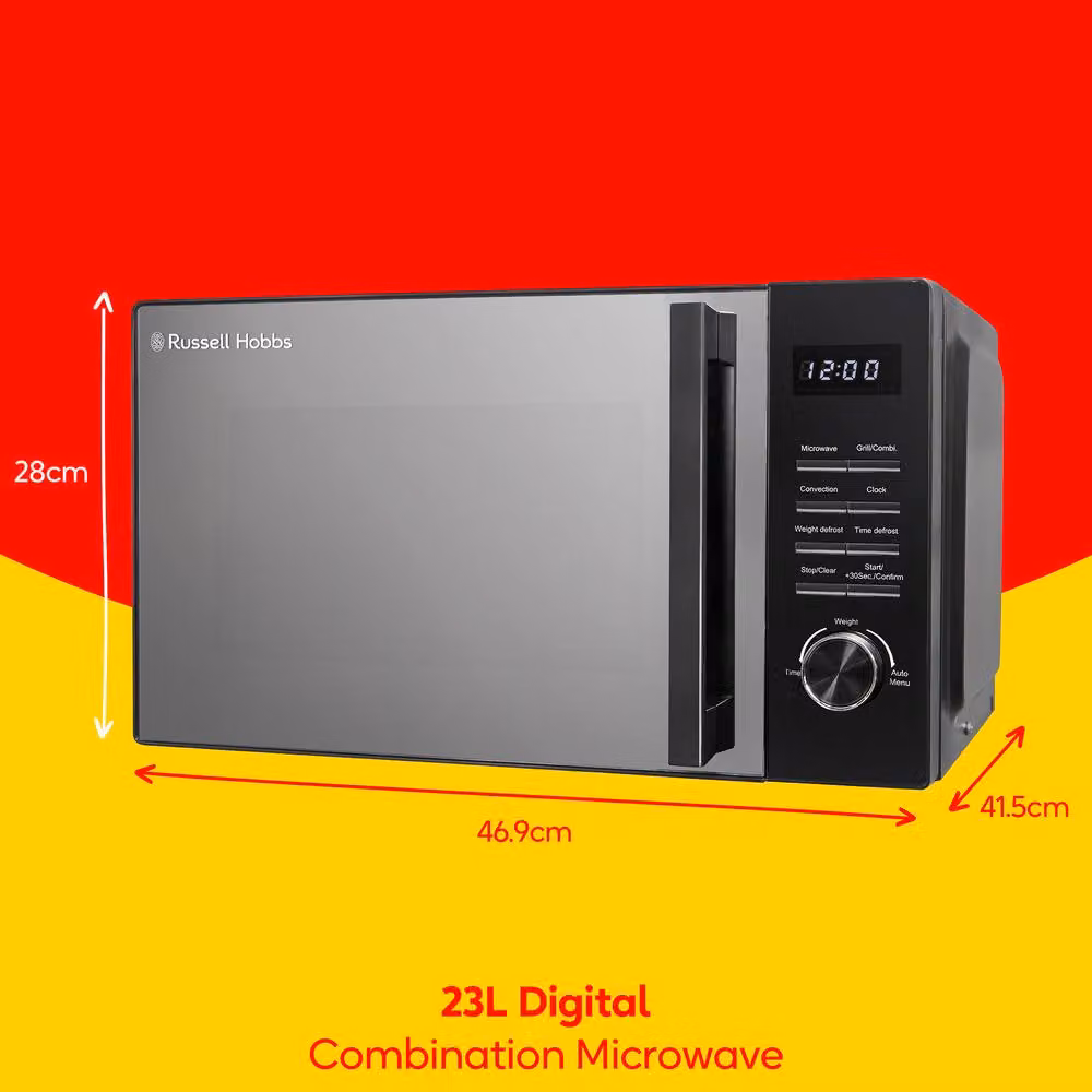 Russell Hobbs RHM2366B Combination Microwave Oven and Grill, 23L, 900W, Black – 2