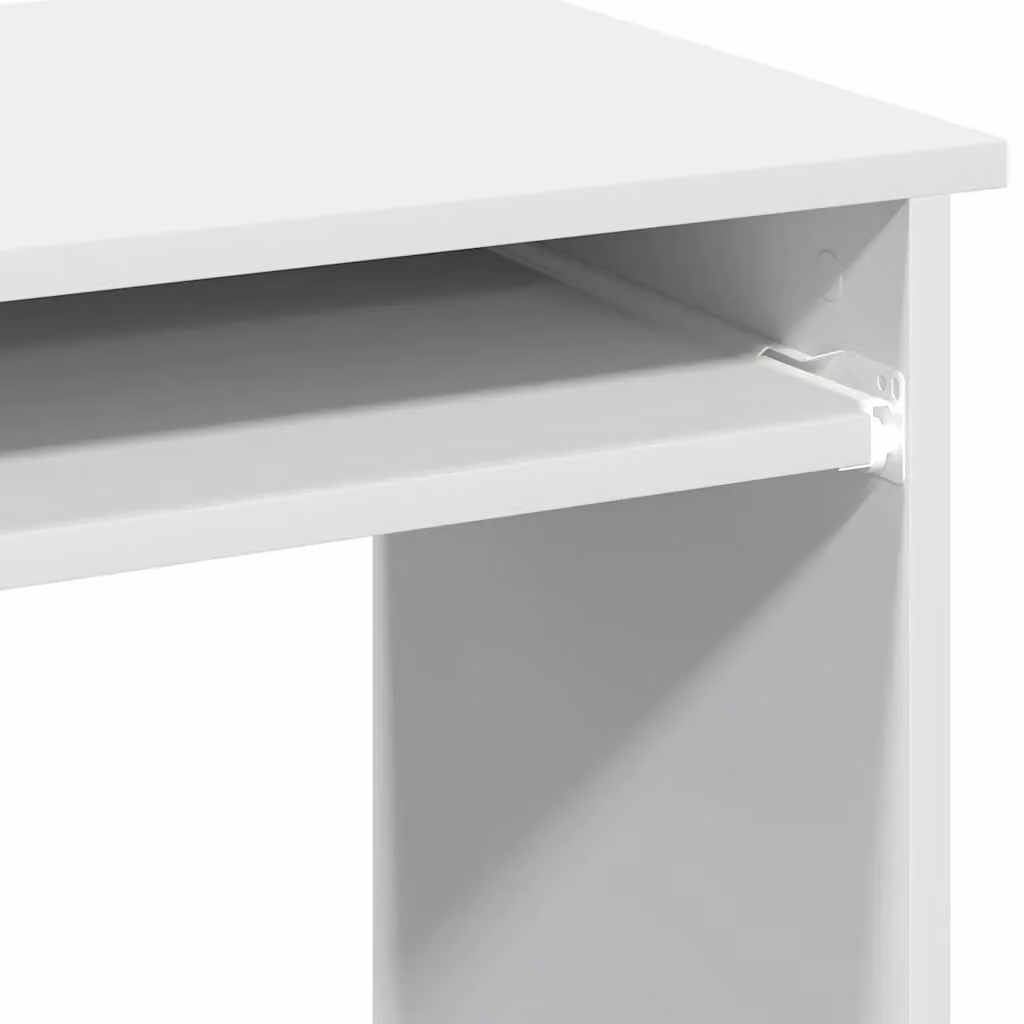 Berkfield Home Modern White Computer Desk with Shelves, W/D/H: 84 x 40 x 78 cm – 3