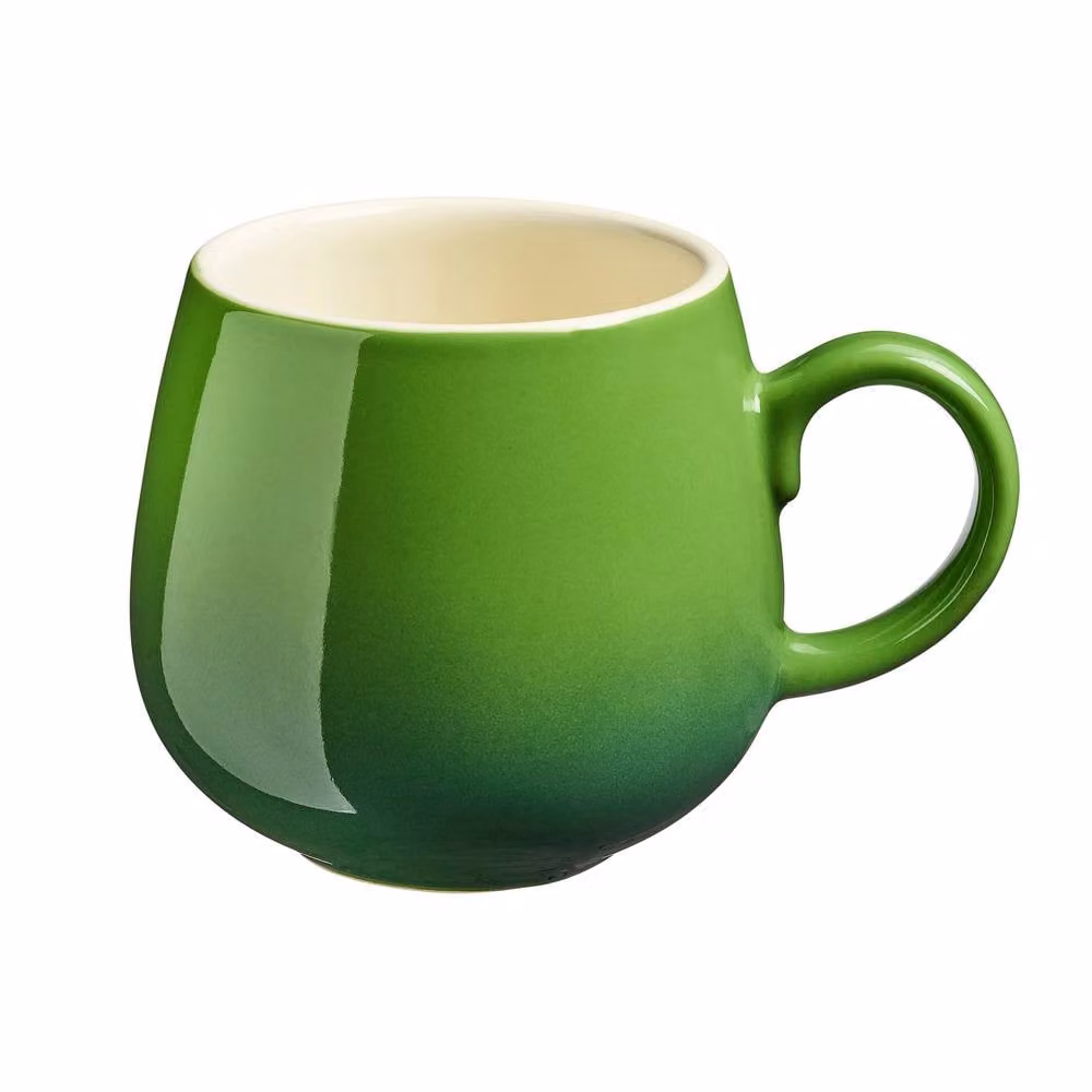 Cooks Professional 4pc Green Ceramic Stoneware Tea and Coffee Mug Set, 350ml per mug – 2