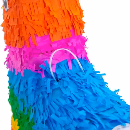 Fax Potato Donkey Pinata Set with Blue Buster Stick and Blindfold, Multicolour, W: 40 cm, D: 13 cm, H: 55 cm – 3