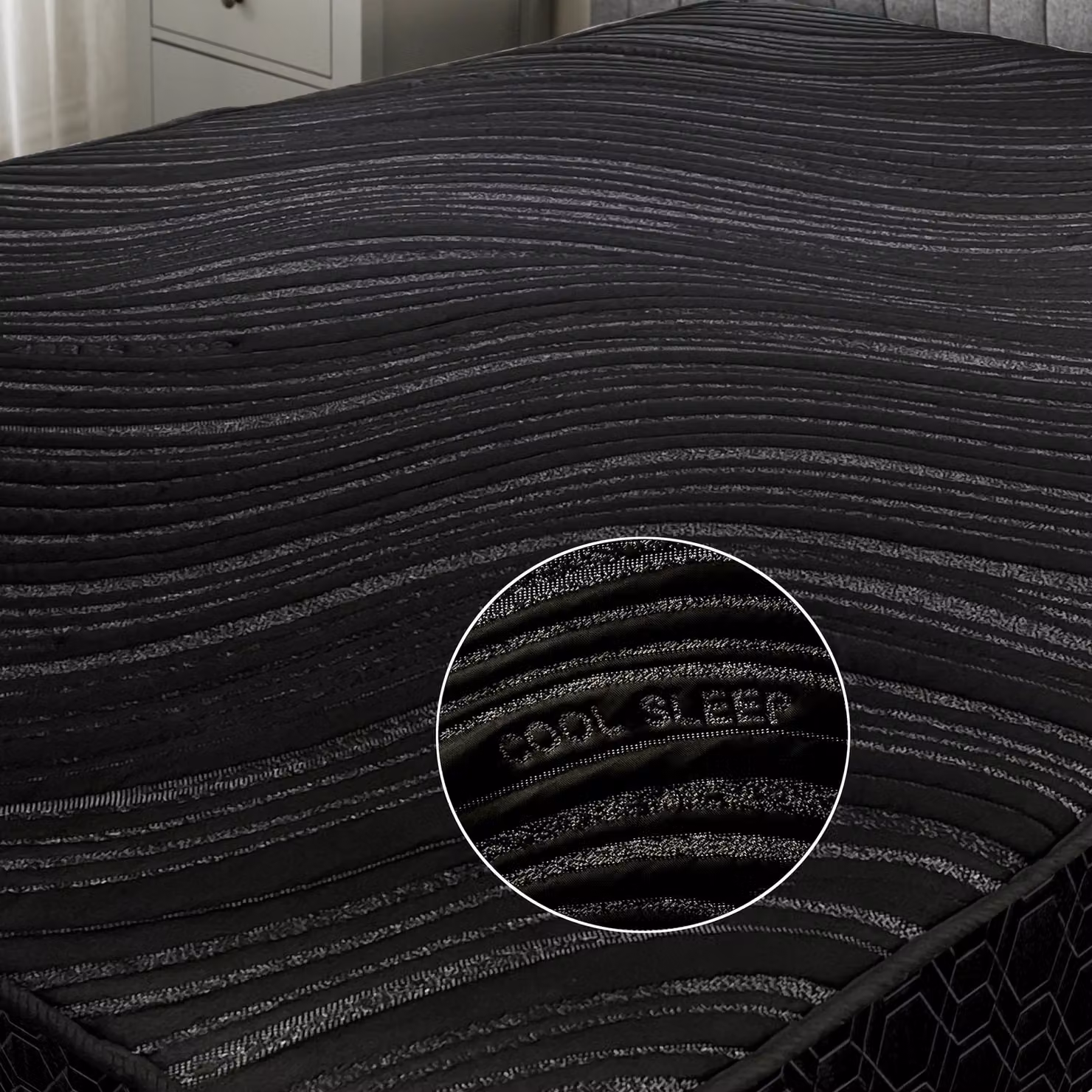 Somnior Obsidian 7 Zone Pocket Spring Motion Isolation Black Mattress, Super King, H: 28 cm, W: 200 cm, D: 200 cm – 4