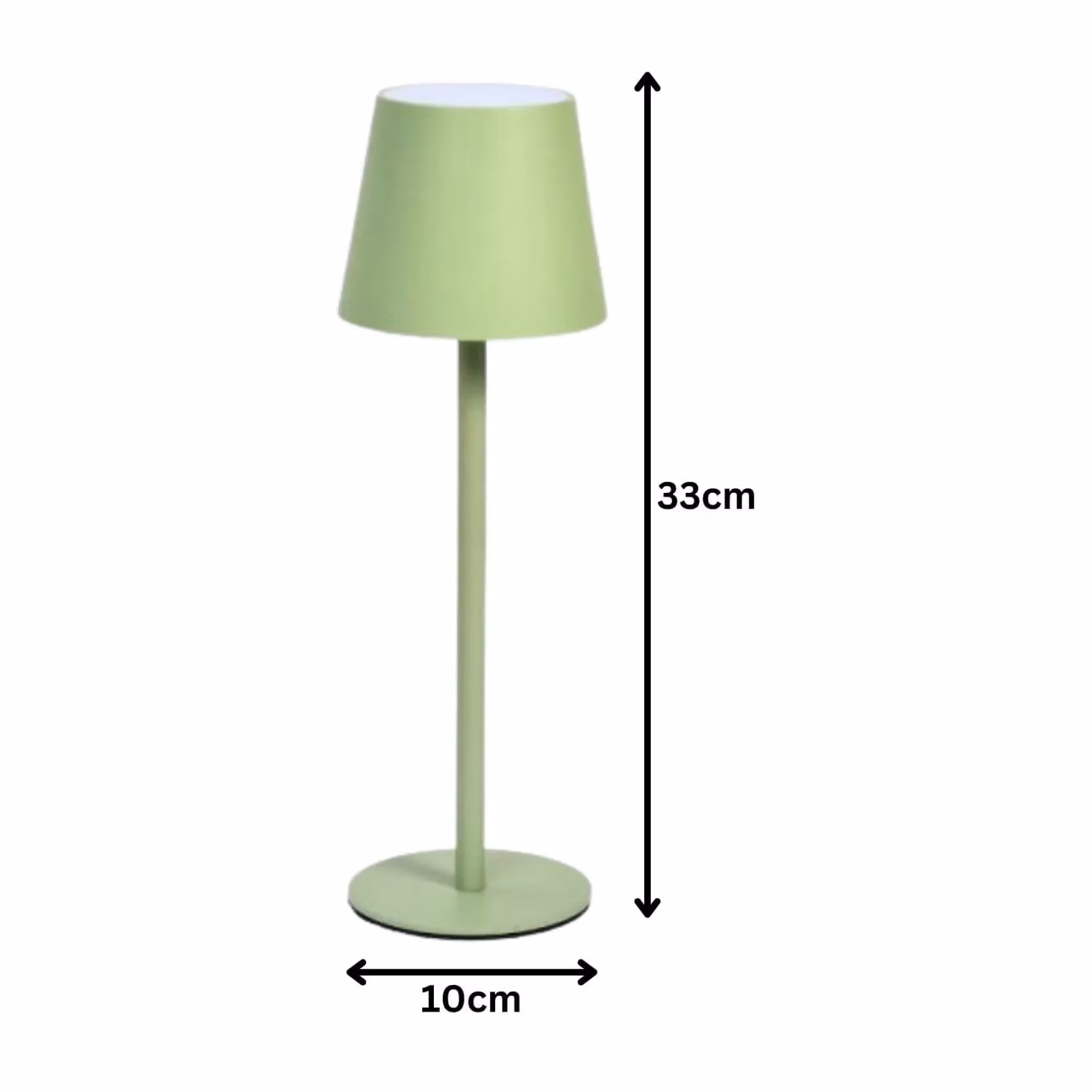 Marco Paul Pack of 2 Green Metal Rechargeable LED Table Lamps, Dimmable, Height: 33 cm – 2