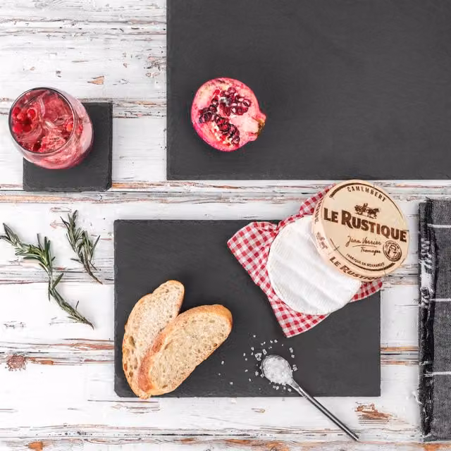 Argon Tableware Solid Slate Rectangle Serving Platters, Grey, W: 30 cm, D: 20 cm