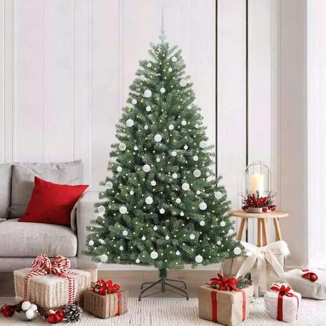 Berkfield Home Green Artificial Hinged Christmas Tree, Height: 180 cm – 1