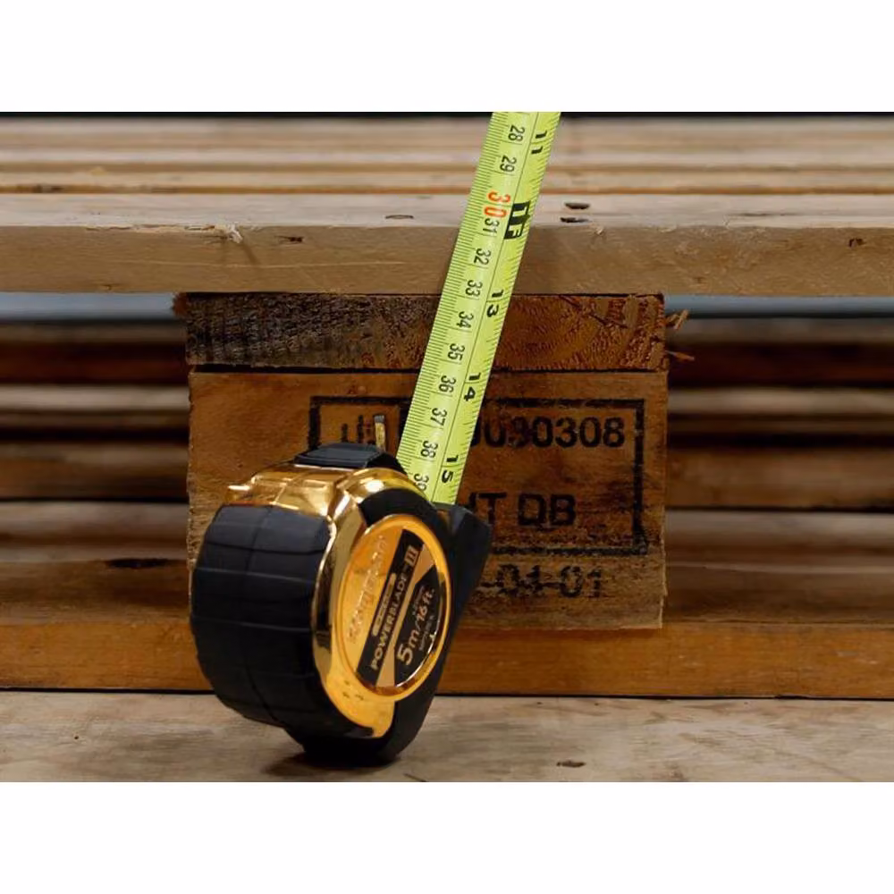 Komelon Gold Steel Tape Measure, 5 m/16 ft, Width: 2.7 cm – 4