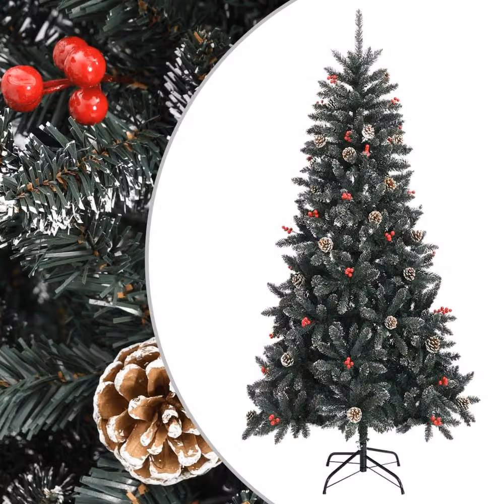 Berkfield Home Artificial Christmas Tree with Stand, Green, Height: 210 cm – 2