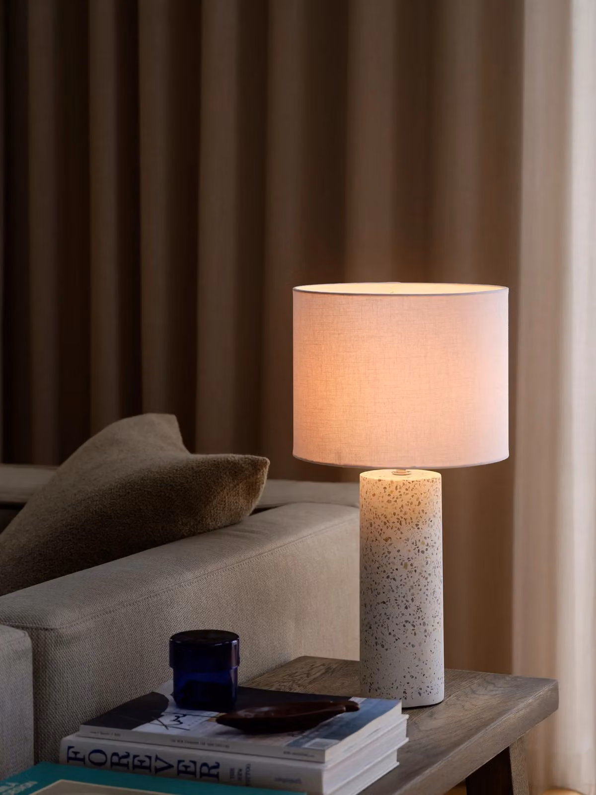 Nordlux Antiga White Terrazzo Table Lamp with E27 Socket – 2