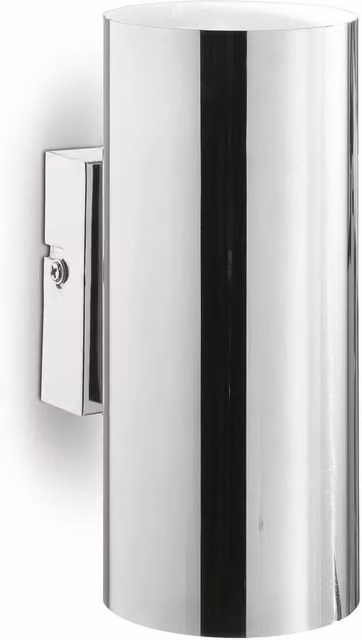 Netlighting Hot 2 Light Up & Down Wall Light in Chrome and Grey with GU10 Bulbs