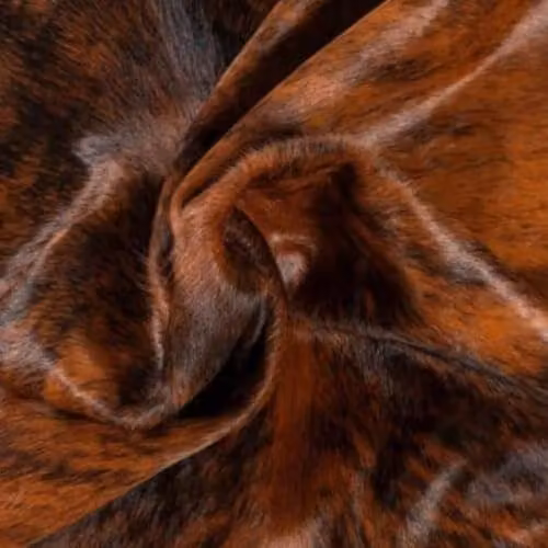 Infinity Leather Natural Cowhide Hairon Rug in Brindle Tan, Brown and Beige, W: 180 cm, D: 220 cm – 5