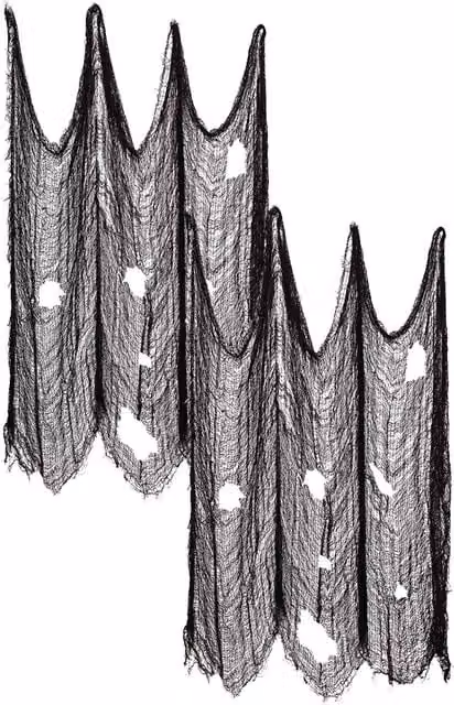 Garden Sanctuary 2-Piece Black Creepy Halloween Gauze Hanging Decorations