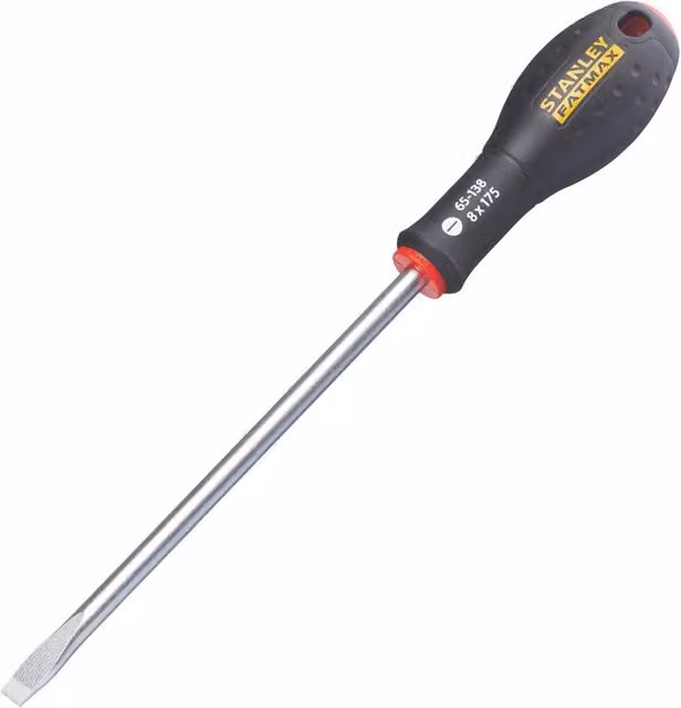 Stanley Fatmax Flared Slotted Manual Screwdriver, Steel, Multicolour