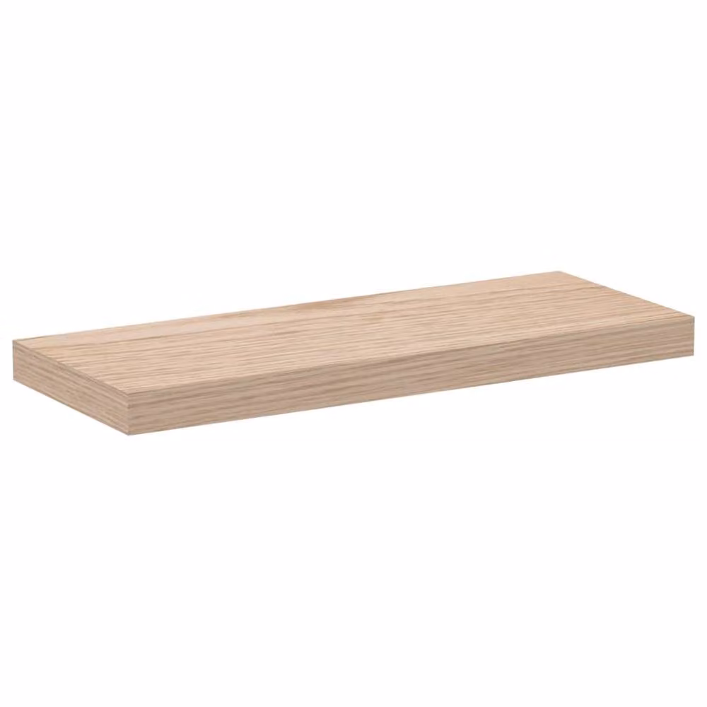 Berkfield Home Durable Floating Shelf in Light Oak, W/D/H: 60 x 23.5 x 4 cm – 2