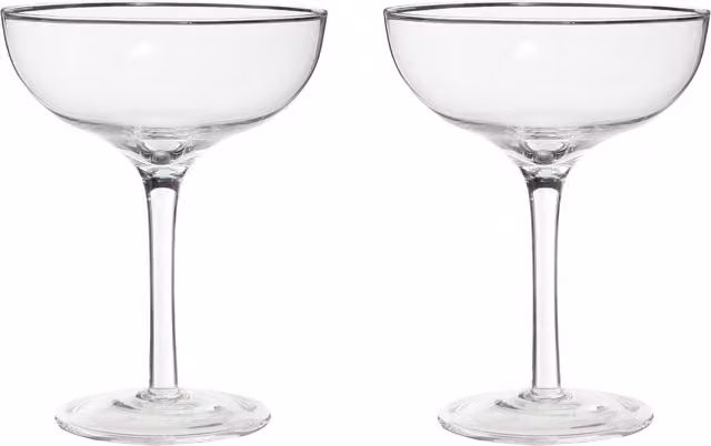 Orsina Set of 2 Transparent Cocktail Glasses, 300ml