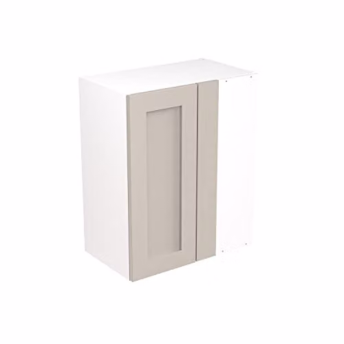 Kitchen Kit Shaker Door Blind Corner Wall Cabinet, Light Grey Matt, W/D/H: 60.0 x 35.0 x 72.0 cm