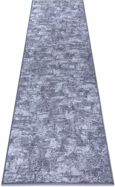 RugsX Solid Grey Polyester Runner, W: 80 cm, L: 370 cm