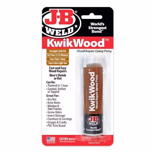 J-B Weld KwikWood Rapid Setting Epoxy Putty, 57 g, Tan – 1