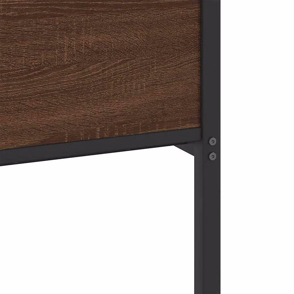 Berkfield Home Small Double Bed Frame in Brown Oak, W/D/H: 120 x 200 cm – 5