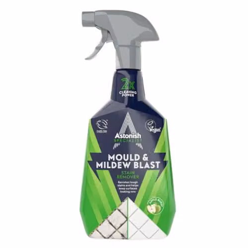 Astonish Specialist Extra Strength Mould and Mildew Stain Blaster Spray 750ml – Fast Acting Mould Remover and Bathroom Cleaner for Tiles, Grout and Shower Areas – 1
